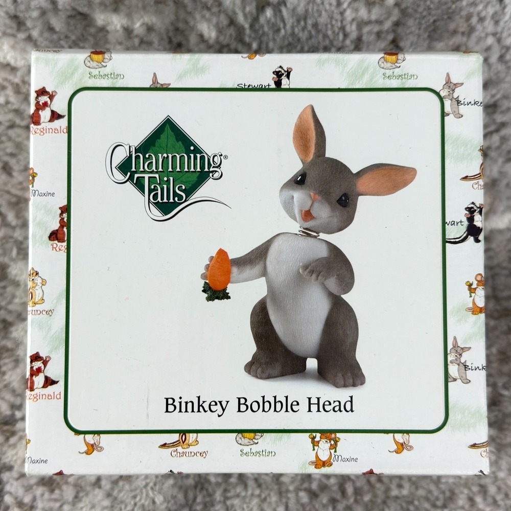 Fitz and Floyd Charming‎ Tails Binkey Bobble Head 98/517 With BOX